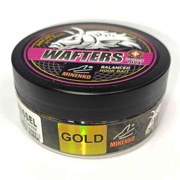 Бойлы нейтральной плавучести WAFTERS GOLD в обсыпке MUSSEL GOLD (МИДИЯ) 15 мм