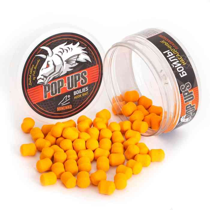 Насадочные бойлы MINENKO POP-UP DUMBELLS ORANGE PLUM 11x14мм